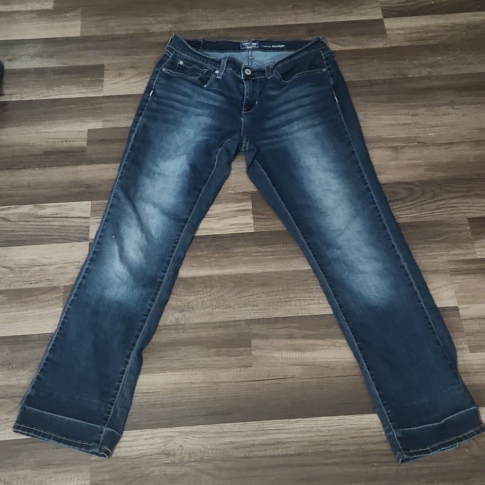 Levis Dark Wash Curvy Straight Jeans Size 6 Inseam 28'